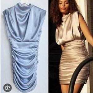 Aritzia Babaton Hasek Grey Lavender Mini Dress